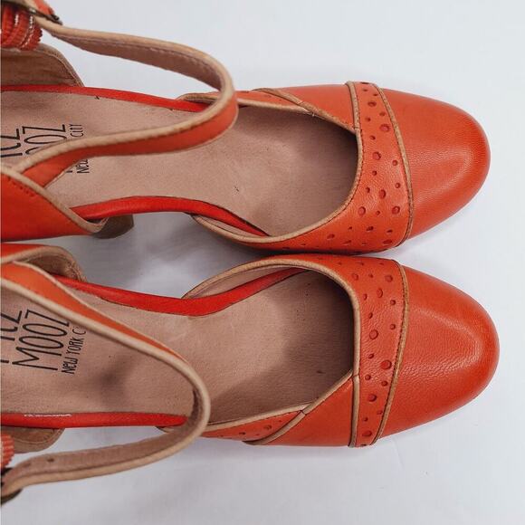 Miz Mooz Nicolina Block Heels Ankle Strap 8 Retro Comfort Leather Shoes 40s Fall - Picture 6 of 14